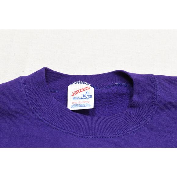 Vintage Jerzees Utah Sweatshirt Regular Size XL Purple Crewneck 90s - Picture 8 of 8
